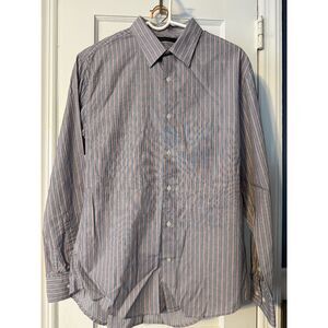 Perry Ellis striped button up dress shirt